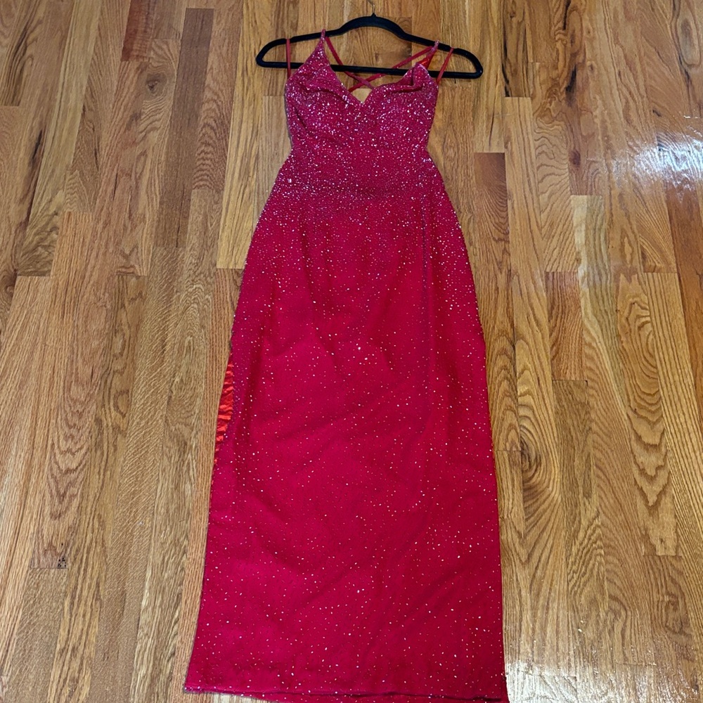 Elegant Red Evening Gown